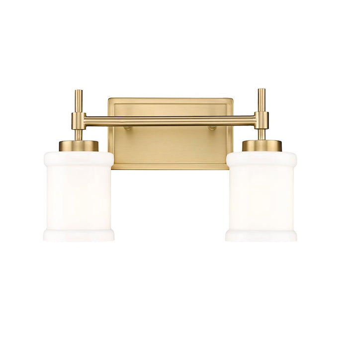 Z-Lite Cadoc 2 Light 15" Vanity, Modern Gold/Gloss Opal