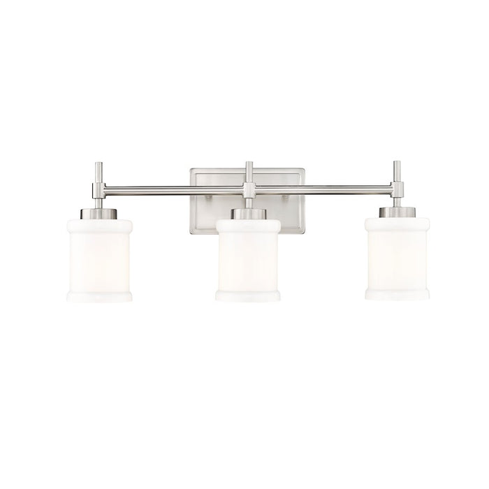 Z-Lite Cadoc 3 Light 23.5" Vanity, Brushed Nickel/Gloss Opal