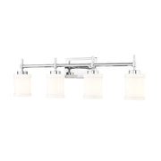 Z-Lite Cadoc 4 Light 31.5" Vanity, Chrome/Gloss Opal - 622-4V-CH