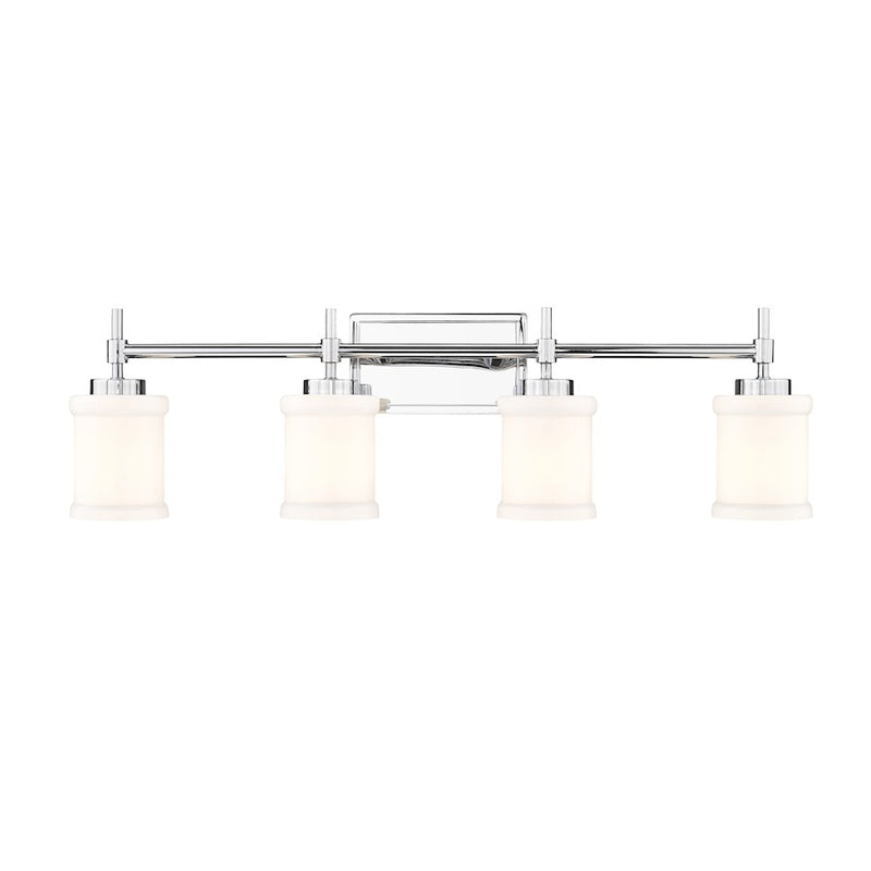 Z-Lite Cadoc 4 Light 31.5" Vanity, Chrome/Gloss Opal