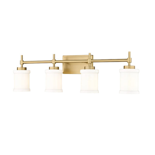 Z-Lite Cadoc 4 Light 31.5" Vanity, Modern Gold/Gloss Opal - 622-4V-MGLD