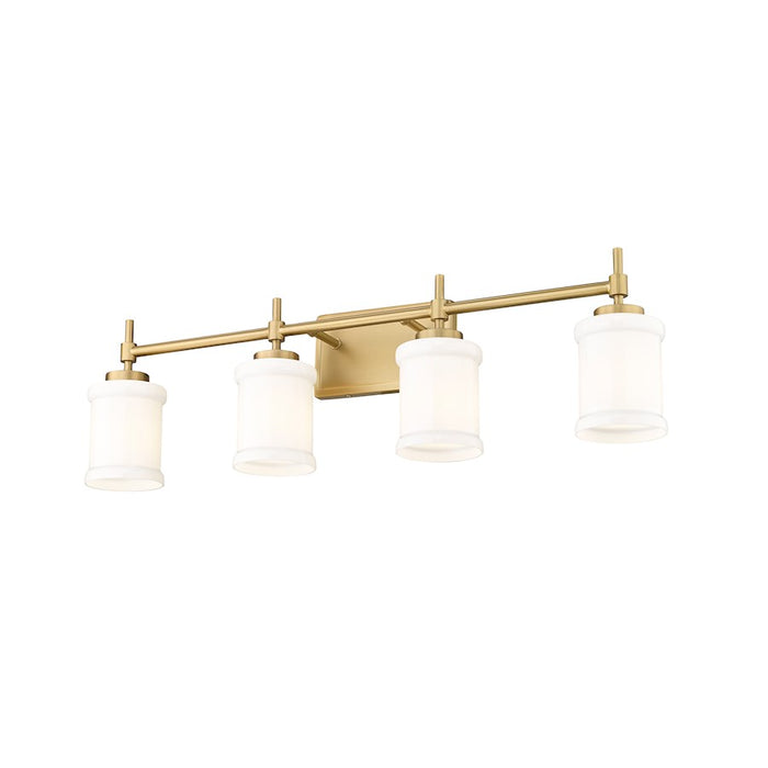 Z-Lite Cadoc 4 Light 31.5" Vanity, Modern Gold/Gloss Opal