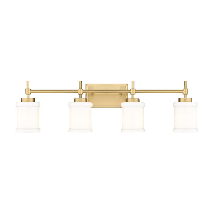 Z-Lite Cadoc 4 Light 31.5" Vanity, Modern Gold/Gloss Opal