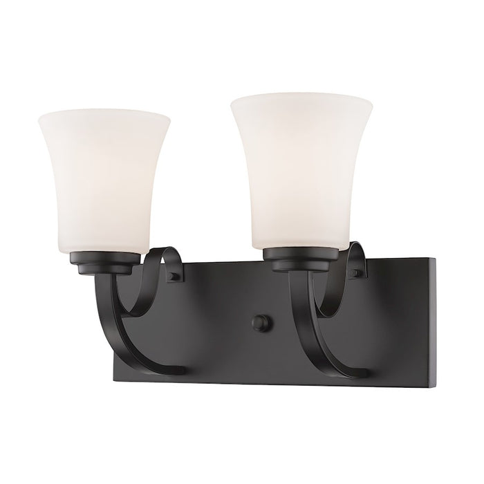 Z-Lite Halliwell 2 Light Vanity, Bronze, Matte Opal - 7000-2V-BRZ