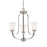 Z-Lite Halliwell 3 Light Chandelier, Brushed Nickel, Matte Opal - 7000-3BN