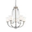 Z-Lite Halliwell 5 Light Chandelier, Brushed Nickel, Matte Opal - 7000-5BN