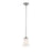 Z-Lite Halliwell 1 Light Mini Pendant, Brushed Nickel, Matte Opal - 7000MP-BN