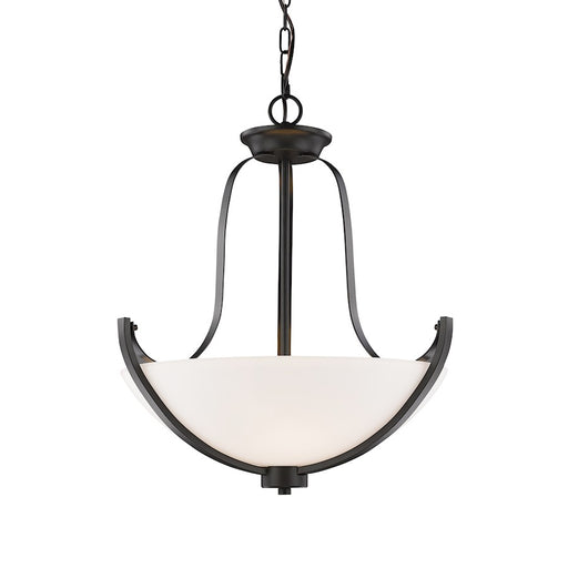 Z-Lite Halliwell 3 Light Pendant, Bronze, Matte Opal - 7000P-BRZ