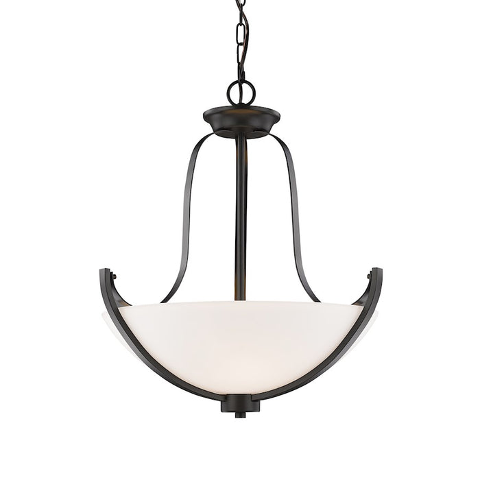 Z-Lite Halliwell 3 Light Pendant, Bronze, Matte Opal - 7000P-BRZ