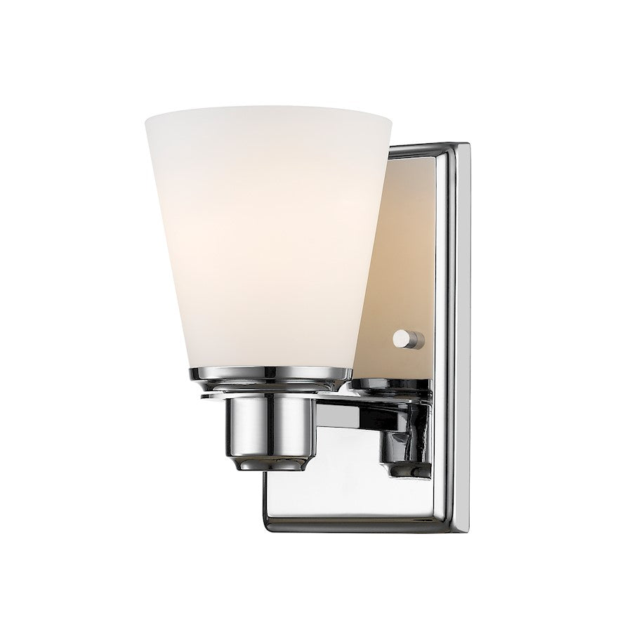 Z-Lite Kayla 1 Light Vanity Light, Chrome, Matte Opal - 7001-1S-CH