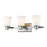 Z-Lite Kayla 3 Light Vanity Light, Brushed Nickel, Matte Opal - 7001-3V-BN