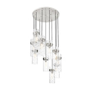 Z-Lite Fontaine 11 Light 26.25" Chandelier, Nickel/Clear Water - 7002P5-11R-BN