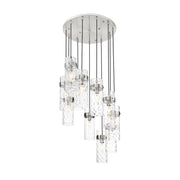 Z-Lite Fontaine 11Lt 26.25" Chandelier, Nickel/Clear Water - 7002P5-11R-BN