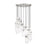 Z-Lite Fontaine 11 Light 26.25" Chandelier, Nickel/Clear Water