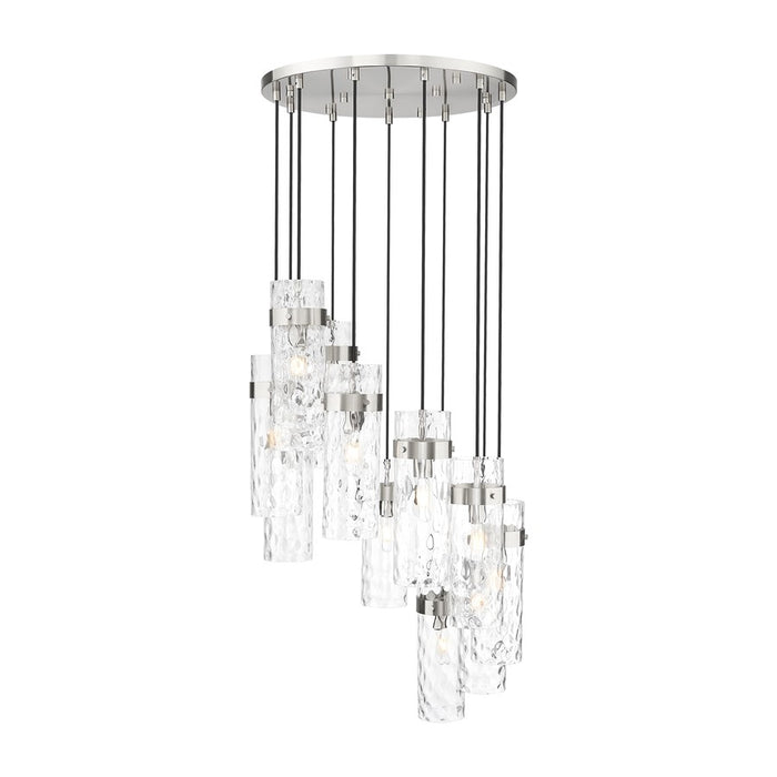 Z-Lite Fontaine 11Lt 26.25" Chandelier, Nickel/Clear Water