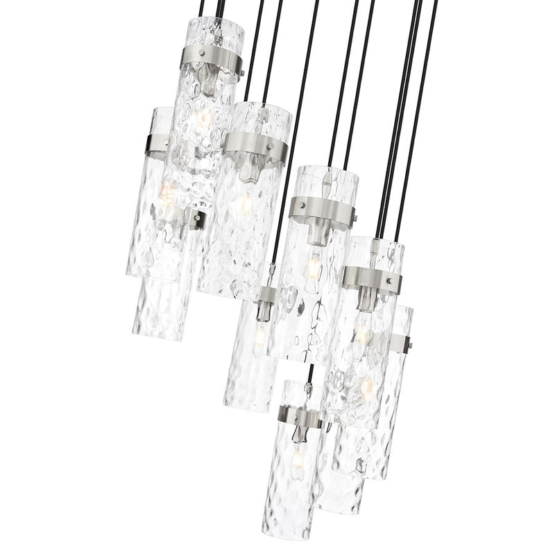 Z-Lite Fontaine 11Lt 26.25" Chandelier, Nickel/Clear Water