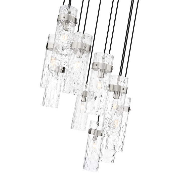 Z-Lite Fontaine 11Lt 26.25" Chandelier, Nickel/Clear Water