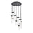 Z-Lite Fontaine 11Lt 26.25" Chandelier, Matte Black/Clear Water