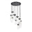 Z-Lite Fontaine 11 Light 26.25" Chandelier, Matte Black/Clear Water