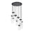 Z-Lite Fontaine 11 Light 26.25" Chandelier, Matte Black/Clear Water