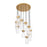 Z-Lite Fontaine 11Lt 26.25" Chandelier, Rubbed Brass/Clear Water - 7002P5-11R-RB