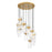 Z-Lite Fontaine 11 Light 26.25" Chandelier, Rubbed Brass/Clear Water