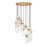 Z-Lite Fontaine 11 Light 26.25" Chandelier, Rubbed Brass/Clear Water