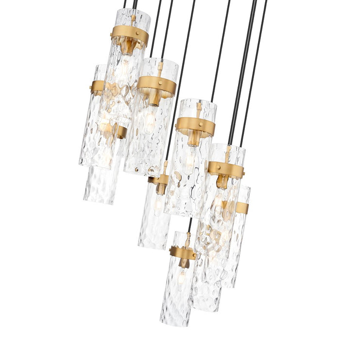 Z-Lite Fontaine 11Lt 26.25" Chandelier, Rubbed Brass/Clear Water