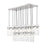 Z-Lite Fontaine 17Lt 44" Linear Chandelier, Nickel/Clear Water - 7002P5-17L-BN