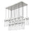 Z-Lite Fontaine 17Lt 44" Linear Chandelier, Nickel/Clear Water