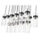 Z-Lite Fontaine 17 Light 44.25" Linear Chandelier, Black/Clear Water