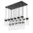 Z-Lite Fontaine 17Lt 44.25" Linear Chandelier, Black/Clear Water