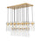 Z-Lite Fontaine 17Lt 44.25" Linear Chandelier, Brass/Clear Water - 7002P5-17L-RB