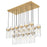 Z-Lite Fontaine 17Lt 44.25" Linear Chandelier, Brass/Clear Water