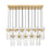 Z-Lite Fontaine 17Lt 44.25" Linear Chandelier, Brass/Clear Water