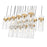 Z-Lite Fontaine 17Lt 44.25" Linear Chandelier, Brass/Clear Water