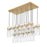 Z-Lite Fontaine 17Lt 44.25" Linear Chandelier, Brass/Clear Water