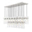 Z-Lite Fontaine 23Lt 54.5" Linear Chandelier, Nickel/Clear Water - 7002P5-23L-BN