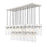 Z-Lite Fontaine 23 Light 54.5" Linear Chandelier, Nickel/Clear Water - 7002P5-23L-BN