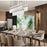 Z-Lite Fontaine 23Lt 54.5" Linear Chandelier, Nickel/Clear Water