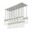Z-Lite Fontaine 23Lt 54.5" Linear Chandelier, Nickel/Clear Water