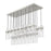 Z-Lite Fontaine 23Lt 54.5" Linear Chandelier, Nickel/Clear Water