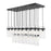 Z-Lite Fontaine 23 Light 54.5" Linear Chandelier, Black/Clear Water - 7002P5-23L-MB