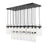 Z-Lite Fontaine 23Lt 54.5" Linear Chandelier, Black/Clear Water - 7002P5-23L-MB