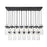 Z-Lite Fontaine 23 Light 54.5" Linear Chandelier, Black/Clear Water