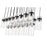 Z-Lite Fontaine 23 Light 54.5" Linear Chandelier, Black/Clear Water