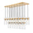 Z-Lite Fontaine 23Lt 54.5" Linear Chandelier, Brass/Clear Water - 7002P5-23L-RB
