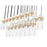 Z-Lite Fontaine 23 Light 54.5" Linear Chandelier, Brass/Clear Water