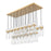 Z-Lite Fontaine 23 Light 54.5" Linear Chandelier, Brass/Clear Water