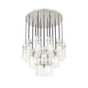 Z-Lite Fontaine 27Lt 39.5" Chandelier, Nickel/Clear Water - 7002P5-27R-BN